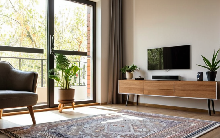 A Modern Turkish Home with Smart Technology**
Prompt: "Interior of a bright, modern Turkish apartment. Sunlight streams through the windows. A sleek, smart thermostat is mounted on the wall. In the background, a person uses a voice assistant to control smart lighting. Display a sense of comfort, security, and modern living. Turkish rug, modern furniture, potted plants. Focus on energy efficiency and convenience. 8k, high resolution, realistic."
**